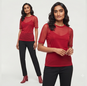 <b>Women's</b> Sheer <b>Mesh</b> Short Sleeve T-Shirts Casual Wear Sexy Nightclub Quick Dry Sheer <b>Mesh</b> <b>Top</b> <b>Womens</b> - Product Image 1