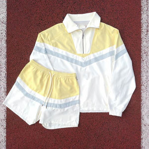 Conjuntos de Camisas para Hombre, Camisas Casuales con Cierre, Conjunto de Dos Piezas con Parches, Camisa y Pantalones Cortos de Primavera, Tejido de Punto, Color Personalizable, Alta Calidad - Product Image 5