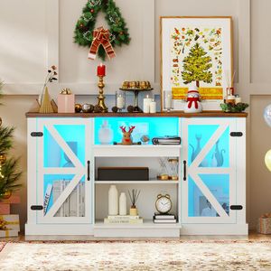 Table console multimédia de 59 pouces avec 3 étagères et 22 modes dynamiques - Product Image 3