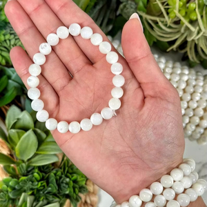 Freshwater Pearl <b>Beaded</b> <b>Bracelet</b> Minimalist Style Everyday Wear Unisex Jewelry White Round Ball Shape - Product Image 6
