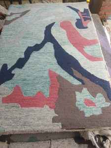 Modern Luxury Wool Abstract Color Pattern Woven Area Rug High <b>Pile</b> Extra Thick for Living Room Bedroom Indoor Home Decor - Product Image 5