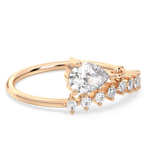 Bague de fiançailles en argent sterling 925 avec moissanite, prix de gros REYES, design original, cadeau de mariage pour femme - Product Image 2