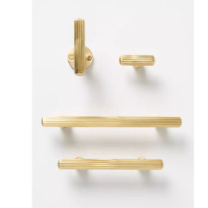 Solid Cabinet <b>Door</b> Handle Brass Luxury <b>Gold</b> Simple Drawer Wardrobe Wine Cabinet Hardware Cabinet Furniture Handle - Product Image 1