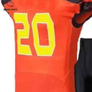 Ensemble de vêtements de sport personnalisés, respirant, à séchage rapide, coupe ajustée, uniforme de football américain pour adultes - Maillot et short - Product Image 2