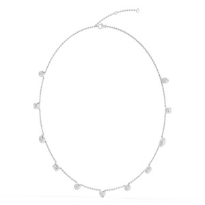 Collier avec pendentif en diamant de laboratoire multi-formes 3,41 CTW Or rose 9 carats Bijoux fins 16 pouces - Product Image 3