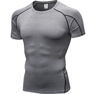 Camisetas Deportivas Transpirables para Hombre, para Gimnasio, Entrenamiento, Fitness, Running, Secado Rápido, Capa Base, 100% Algodón - Product Image 3