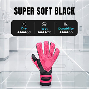 Gants de gardien de but en cuir de haute qualité pour l'extérieur, en gros, les plus vendus, durables, imperméables, antidérapants, avec protection des doigts et du pouce, ajustables - Product Image 2