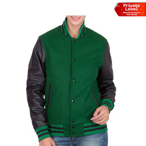 Chaqueta Varsity de Mujer de Alta Gama Personalizada, Chaqueta Varsity de Cuero con Doble Costura, Chaqueta Varsity de Lana Gruesa para Mujer, Cuero Auténtico - Product Image 1