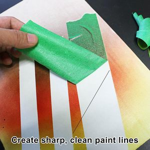 Prix automobile crêpe papier adhésif ruban de masquage résistant aux hautes températures bâton solide sans résidu peinture réparation utilisation en <span class=keywords><strong>atelier</strong></span> - Product Image 2
