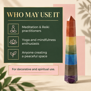 Obelisco de Cristal de Ágata Arcoíris, Figura de los Siete Chakras, Feng Shui, Forma de Pirámide Pulida, Decoración para el Hogar, Pieza de Colección - Product Image 3