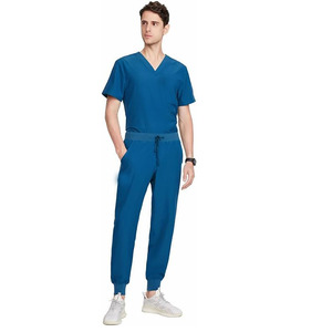 Ensembles de blouses médicales classiques unisexes en coton blanc, en tissu jersey, avec détection d'aiguilles, pour infirmières professionnelles, usage hospitalier - Product Image 3