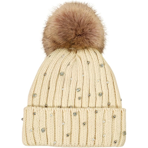 Wholesale Black Studded Beanie Hat Crystal Rib Knit <b>Winter</b> <b>Cap</b> Unisex Soft Warm Skull <b>Cap</b> Custom Embroidery - Product Image 2