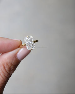 Igi/gia แล็บตัดเพชรวินเทจ14K สีเหลืองแหวนแต่งงาน/งานหมั้นใส่ได้ทั้งชายและหญิงสีขาวทองคุณภาพดีสำหรับงานปาร์ตี้ครบรอบ-คุ้มค่า - Product Image 4