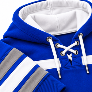Felpa con Cappuccio Blu Reale Phi Beta Sigma per Uomo, Ricamo con Lettere Greche, Numero 14, Collo in Pizzo, Invernale, Poliestere/Cotone, Fraternità - Product Image 5