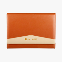 Organizador de Documentos de Cuero para Negocios con Clip Tipo Acordeón