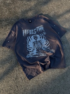 T-shirt graphique vintage de haute qualité, effet délavé, 250 GSM, style hip hop pour hommes - Product Image 2