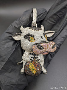 Pendentif Hip Hop en Diamant Moissanite de Haute Qualité en Argent Sterling 925 Plaqué Or Rose Jaune pour Style Unisexe - Product Image 6