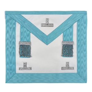 MASONIC CRAFT WORSHIPFUL MASTER <b>APRON</b> (WM <b>APRON</b> WITH TWO TASSELS HAND-EMBROIDERED EMBLEM Gold Bullion <b>Work</b> - Product Image 1