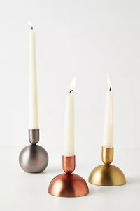 Black Metal Candle Holder Dual Purpose Taper And Tealight Display Contemporary Refinement - Product Image 2