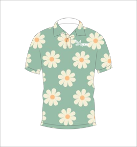 เสื้อโปโลพิมพ์ลายดอกไม้แบบกำหนดเอง แขนสั้น สวมใส่สบาย เหมาะสำหรับกอล์ฟ เทนนิส ชุดทีมฤดูร้อน - Product Image 4
