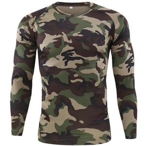 Men's Long Sleeve Camouflage Hunting Shirt Moisture-Wicking Polyester Quick Dry Outdoor Top Spring Wear - Product Image 3