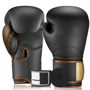 Gants de boxe MMA, kickboxing, Muay Thai avec logo personnalisé, en cuir véritable artisanal, gants de frappe professionnels - Product Image 4