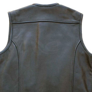 Chaleco de Cuero para Hombre con Bolsillos Estilo Motociclista, Chalecos Personalizados para Adultos, Chalecos de Cuero Marrón Vintage, Chaquetas de Cuero - Product Image 6