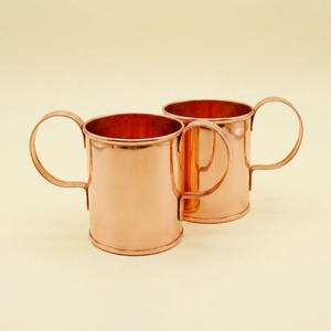 Tasses à Moscow Mule en cuivre massif de qualité supérieure, faites à la main, avec finition miroir, pour bars, restaurants et cadeaux de luxe - Product Image 1