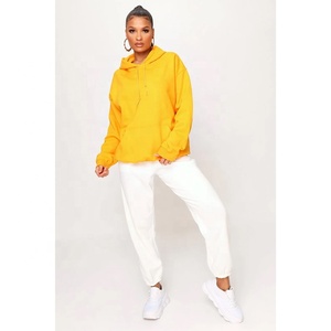 OEM Pakistan Factory Plain 100% Cotton Fleece Pullover Hoodie Logotipo personalizado Mujeres Regular Fit Pullover Hoodie with Kangaroo Pocket - Product Image 2