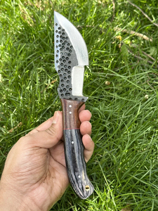 Cuchillo de Acero al Carbono Hecho a Mano, Grado Industrial, con Hoja Serrada, Mango de Madera Pakka, para Uso en Exteriores, EDC, de Lujo, con Punta Fija, OEM/OBM - Product Image 5