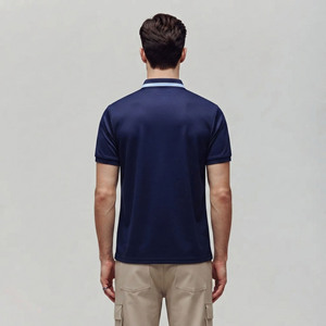 Chemises polo homme unies décontractées pour l'été, broderie personnalisée, séchage rapide, respirantes, 100% coton, vente flash - Product Image 2