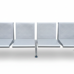 Banc en métal confortable à 4 places, style industriel, empilable, chaise d'attente pour hôpital, banque, bureau, hall d'aéroport - Product Image 6