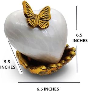 Executive Brass Heart <b>Memorial</b> Cremation <b>Keepsake</b> Urn Ash Tribute Holder Featuring Decorative Secure Threaded Top - Product Image 5