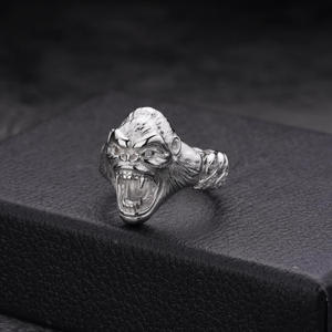 Anillo de Plata 925 con Cabeza de Animal y Diamante Cultivado en Laboratorio, Joyería de Moda de Lujo para Mayoristas y Minoristas - Product Image 1
