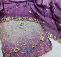 Tela de Chifón de Lujo con Bordado de Patrones Cuadrados, Lentejuelas Coloridas, Transpirable, Ecológica, 100% Poliéster, Premium para Novias y Bodas