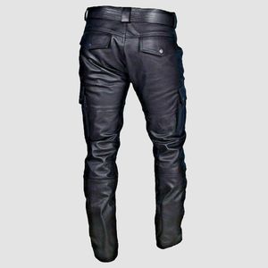 กางเกงหนังผู้ชายสีดำ - Product Image 4