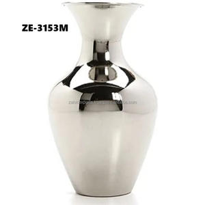 Jarrón de Mesa de Metal Cepillado de Diseño Costero de ZAHID EXPORTS para Decoración del Hogar, Centro de Mesa Floral, Florero - Product Image 5