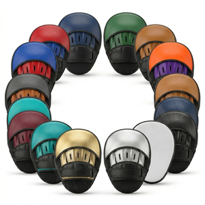 Solid Plain Color Custom Logo Punch Mitts Professional Multi Density Foam & Durable Synthetic Layer Kicking Boxing <b>Focus</b> <b>Pads</b> - Product Image 1