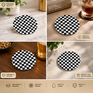 Luxury Wooden <b>Coaster</b> Mat | Handcrafted Natural Wood 10mm Thick 400mm Diameter Durable Lightweight <b>Drink</b> Protector Home Cafe - Product Image 3