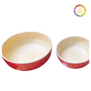 Tazón de Bambú Vintage con Superficie Lisa y Cuchara para Acampar, Decoración y Organización de Mesa Ecológica - Product Image 5