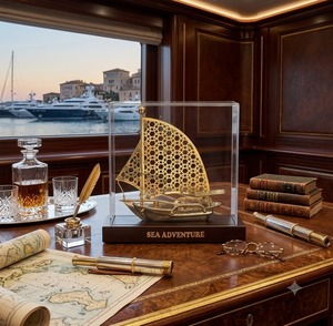 Elegante Escultura de Barco de Metal, Decoración de Barco de Vela de Latón Antiguo para Mesa de Centro de Sala de Estar al Precio Más Bajo - Product Image 2