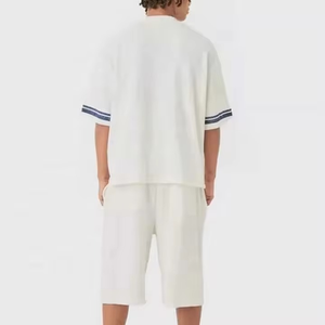 Conjunto de Camiseta y Pantalones Cortos de Verano para Hombre, Estilo Casual, de Felpa, Transpirable, Manga Corta, con Logotipo Personalizado, Venta al Por Mayor - Product Image 6