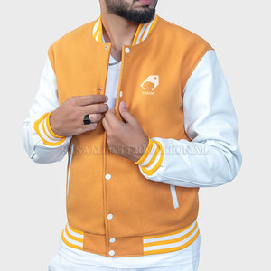 Wholesale Customized Made Letterman Winter <b>Jacket</b> <b>Leather</b> Sleeves Street Wear <b>Men</b> Letterman <b>Jacket</b> - Product Image 3