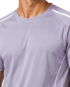 T-shirt de sport pour homme personnalisé à la lavande, séchage rapide, respirant, pour la gym, le fitness, la course à pied, l'entraînement athlétique, en polyester, vêtement de sport - Product Image 5