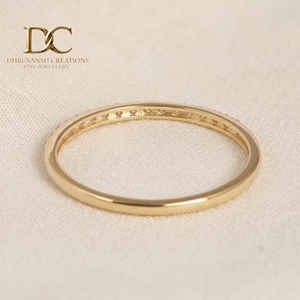 Nouvelle bague artisanale en or jaune massif 14 carats avec diamant de laboratoire taille brillant certifié IGI, bijoux pour femmes pour toutes les occasions - Product Image 3