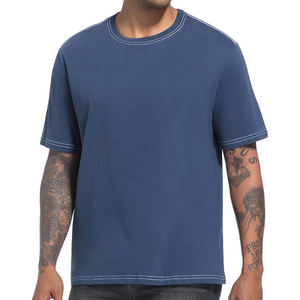 T-shirt Homme Oversize 100% Coton Manches Courtes pour Activités de Plein Air, Logo Personnalisé, Respirant, Séchage Rapide, Écologique, Style Décontracté Urbain, Été - Product Image 1