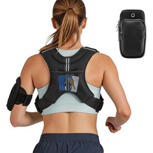 Gilet Zavorrato Riflettente da 8 Libbre con Strisce, Attrezzatura per Allenamento con Fibbia Regolabile, per Uomini, Donne e Bambini - Product Image 1