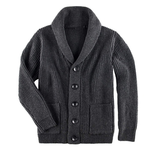 Cardigans pour hommes à col en V tricotés personnalisables avec boutons sur le devant, vêtements d'extérieur décontractés pour hommes de haute qualité, respirants, pour l'hiver - Product Image 2
