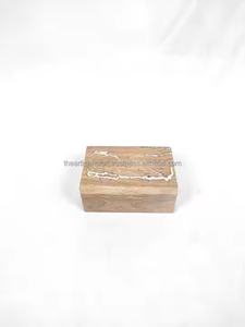 Venta al por mayor de cajas de joyería de madera respetuosas con el medio ambiente con incrustaciones de esmalte de La India Precio de fábrica directo Pedidos al por mayor ¡Bienvenido! - Product Image 4