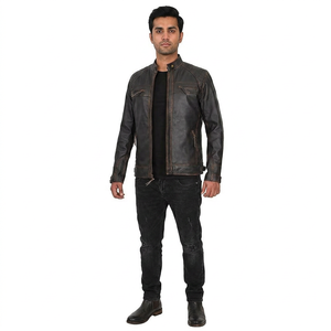 Genuine Leather Cow Skin Hooded <b>Racing</b> <b>Jacket</b> Wholesale Winter Protective Wear Front-Pockets Customized Plus Size <b>Jacket</b> Men - Product Image 4